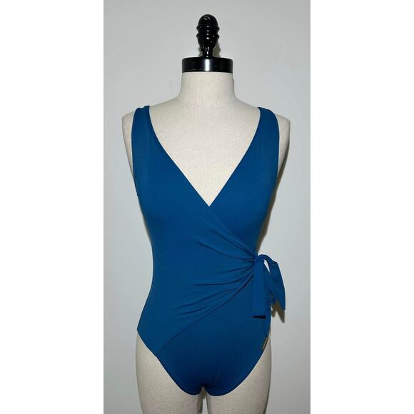 VINCE CAMUTO SWIM Blue One Piece Swimsuit Beach Lined Pool Womens 6 - Picture 1 of 10